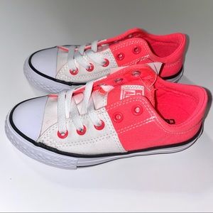 Converse CTAS Madison OX Girls’ Sneakers White/Hot Punch Size 11 Toddler, NWB